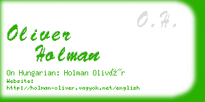 oliver holman business card